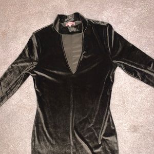 Velvet bodycon dress